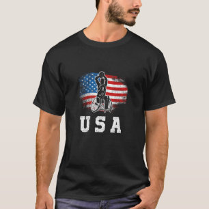 米国の車椅子バスケットボール Tシャツ