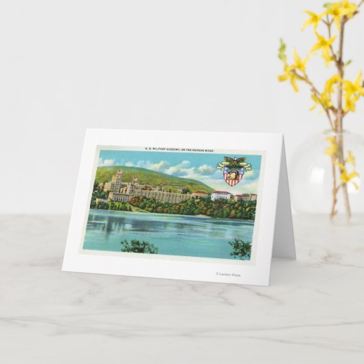 米国の軍事学院のハドソン川の意見 カード (黄色い花)