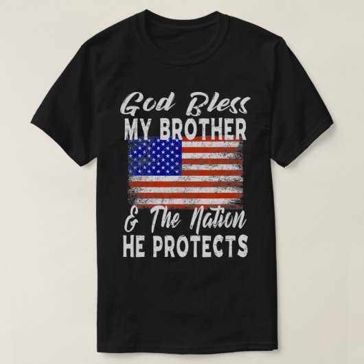 米国の軍隊およびファースト・レスポンダーの家族メンバーBrothe Tシャツ (デザイン正面)