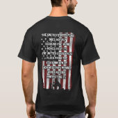 米国の軍隊のTシャツ Tシャツ (裏面)