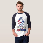米国の軍隊を支援 Tシャツ (正面フル)