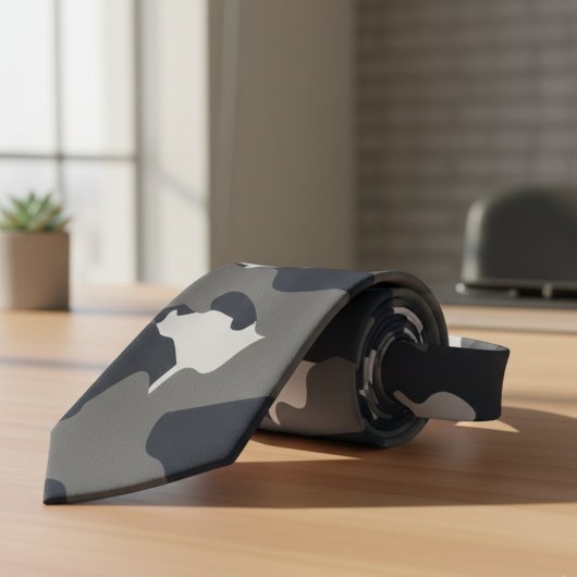 米国の軍隊カモフラージグレー迷彩柄シームレスパターン ネクタイ