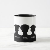 米国の軍隊ブランチのシルエット マグカップ (中央)