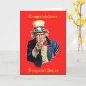 米国の軍隊再入隊カード カード (黄色い花)