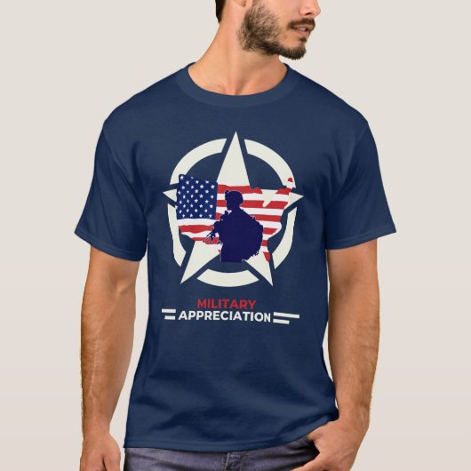 米国の軍隊評価 Tシャツ (正面)