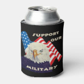 米国の軍隊部隊の退役軍人を支援 缶クーラー (缶正面)