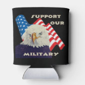 米国の軍隊部隊の退役軍人を支援 缶クーラー (裏面)