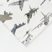 米国の軍隊飛行機 フリースブランケット (角)