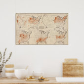 米国の農業生産 ポスター (キッチン)