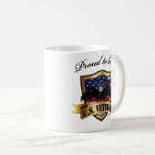 米国の退役軍人があること誇りを持った コーヒーマグカップ (正面右)