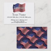 米国の退役軍人の振る旗 名刺 (正面/裏面)