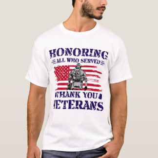 米国の退役軍人の日贈り物は米国に仕えたすべての人を称える Tシャツ