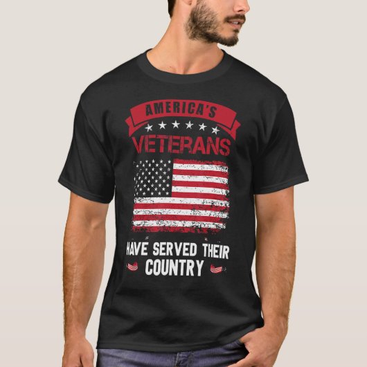 米国の退役軍人は国家に尽した Tシャツ (正面)