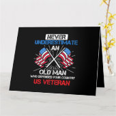 米国の退役軍人決して老人を過小評価しない159 カード (黄色い花)