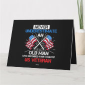 米国の退役軍人決して老人を過小評価しない159 カード (裏面)