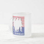 米国の退役軍人 フロストグラスマグカップ (正面左)