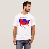 米国の選挙の地図 Tシャツ (正面フル)