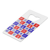 米国の選挙を行う クレジットカード栓抜き (正面アングル)