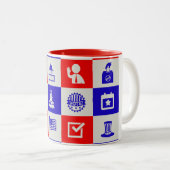 米国の選挙を行う ツートーンマグカップ (正面右)