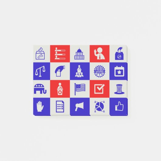 米国の選挙を行う ポストイット (正面)