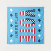 米国の選挙を赤白と青で行う タペストリー (正面(横))