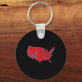 米国の選挙地図2024年トランプ大統領R キーホルダー (正面)