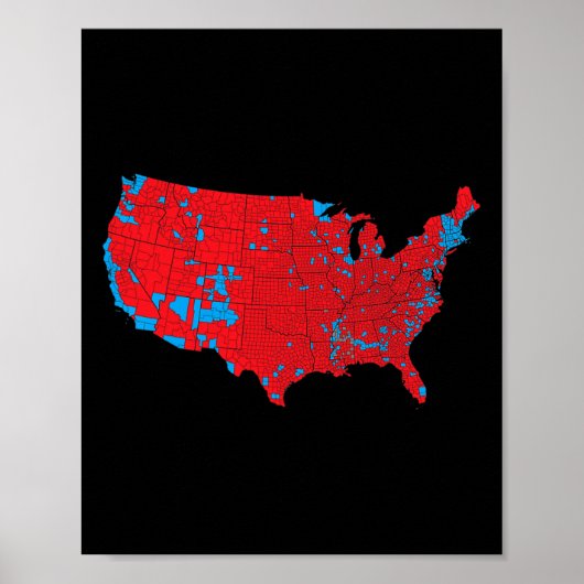 米国の選挙地図2024年トランプ大統領R ポスター (正面)