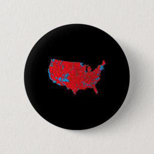 米国の選挙地図2024年トランプ大統領R 缶バッジ