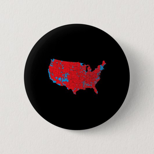 米国の選挙地図2024年トランプ大統領R 缶バッジ (正面)