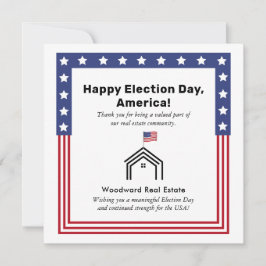 米国の選挙日 | 実在Estate Thank You Clients サンキューカード