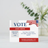 米国の選挙運動候補者紹介 ポストカード (スタンド正面)