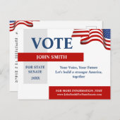 米国の選挙運動候補者紹介 ポストカード (正面/裏面)