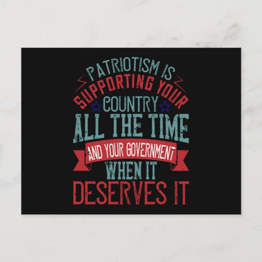 米国の選挙 – 愛国心は支持している ポストカード (正面)