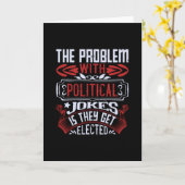 米国の選挙 – 政治的なジョークを得選る カード (黄色い花)