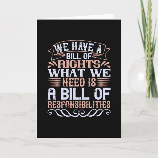 米国の選挙 – 私たちは権利書を持っている カード (正面)