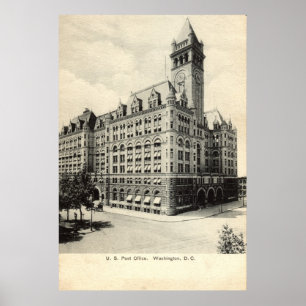 米国の郵便局のWashington D.C.の1907年のヴィンテージ ポスター