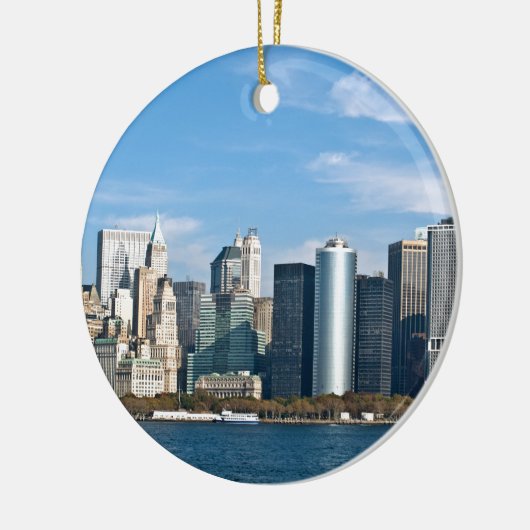 米国の都市景観: ニューヨークのスカイライン#1 セラミックオーナメント (左)