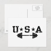 米国の重量挙げ ポストカード (正面/裏面)