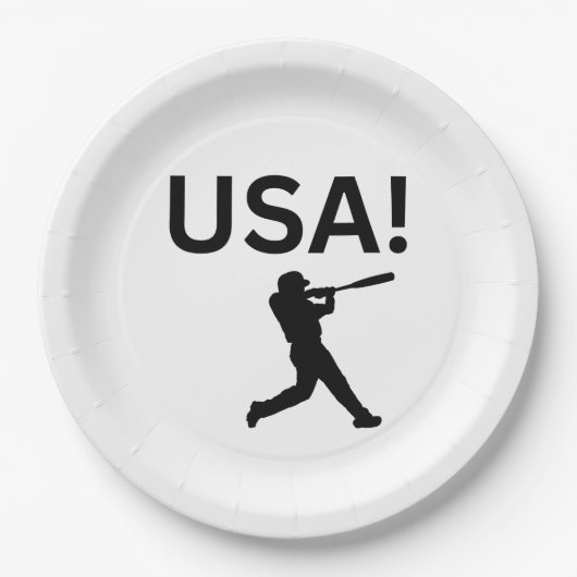 米国の野球選手でドットをボールとして使う ペーパープレート (正面)