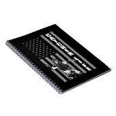 米国の野球選手アメリカ国旗のソフトボール捕手 ノートブック (右側)