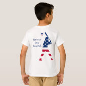 米国の野球選手アメリカ国旗 Tシャツ (裏面フル)