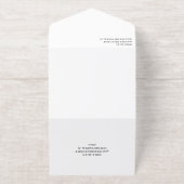 米国の金ゴールドスクリプトフォトインフォーマル結婚ズに参加 オールインワン招待状 (外側)