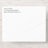 米国の金ゴールドスクリプトフォトインフォーマル結婚ズに参加 オールインワン招待状 (背面)