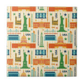 米国の陸標 タイル (正面)