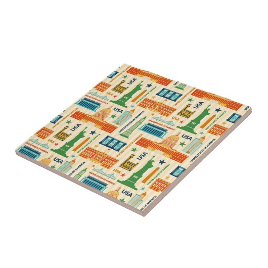 米国の陸標 タイル (側面)