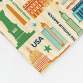 米国の陸標 フリースブランケット (角)