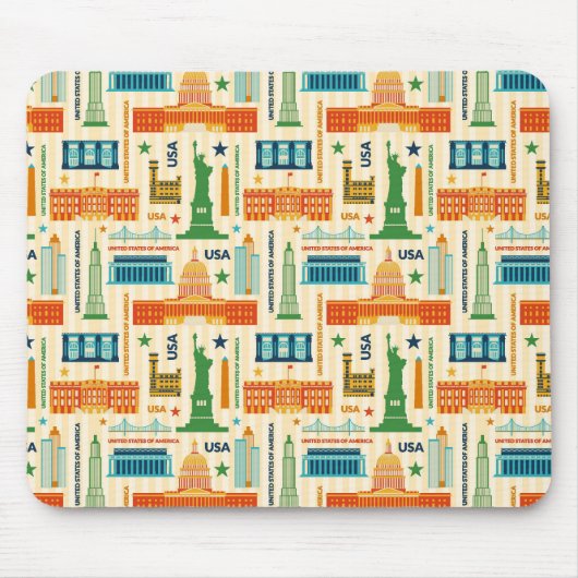 米国の陸標 マウスパッド (正面)