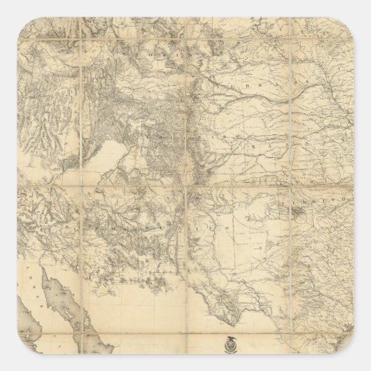 米国の領域 スクエアシール (正面)