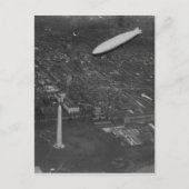 米国の飛行船「USSロサンゼルス」 ZR3飛んでいるオーバー ポストカード (正面)