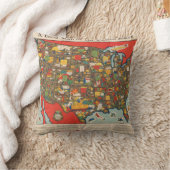 米国の食糧地図 クッション (ブランケット)